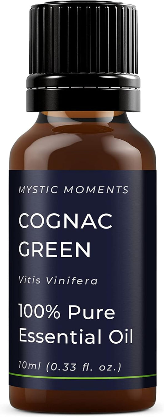 Mystic Moments | Cognac Green Essential Oil 10ml - Pure & Natural oil for Diffusers, Aromatherapy & Massage Blends Vegan GMO Free