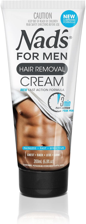 Nad'S For Men Hair Removal Cream, Depilatory Cream, Hair Removal Cream For Men For Chest, Back, Legs & Arms, 200Ml