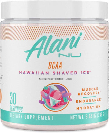 Alani Nu Bcaa Hawaiian Shaved Ice | Branch Chain Essential Amino Acids | 2:1:1 Formula | Supplement Powder | Muscle Recovery Vitamins For Post-Workout | 30 Servings