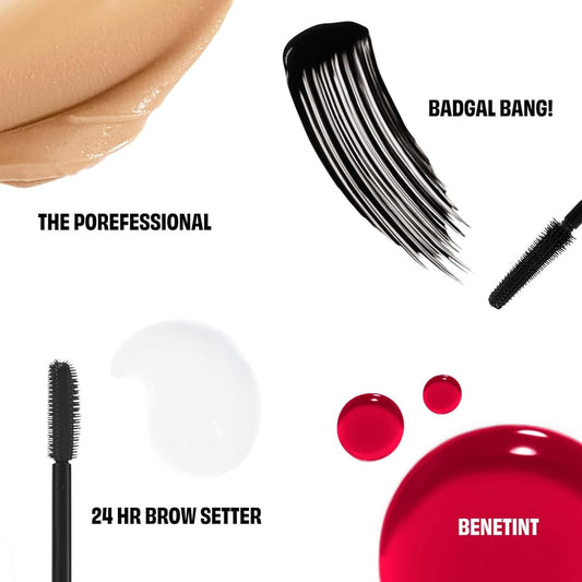 Benefit Moonlight Delights (Worth £67) Minis of BADgal BANG! mascara, POREfessional primer, and 24-hr brow setter, plus full-size Benetint rose-tinted lip & cheek stain
