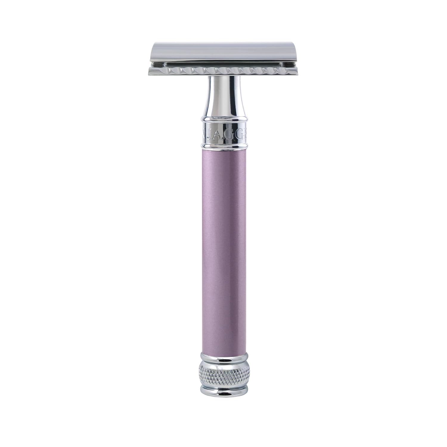 Edwin Jagger Delheblamz Classic Long Handled Double Edge Manual Eco-Friendly And Reusable Safety Razor For Men And Women For Shaving Cream Or Soap Fits All De Razor Blades (Heather)