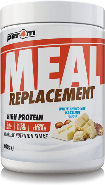 Per4M Mrp Diet Meal Replacement 25G Protein Powder | Complete Nutrition Shake + 27 Vitamins | Metabolism Support, Immunity Boost & Muscle Growth (White Chocolate Hazelnut, 900G)