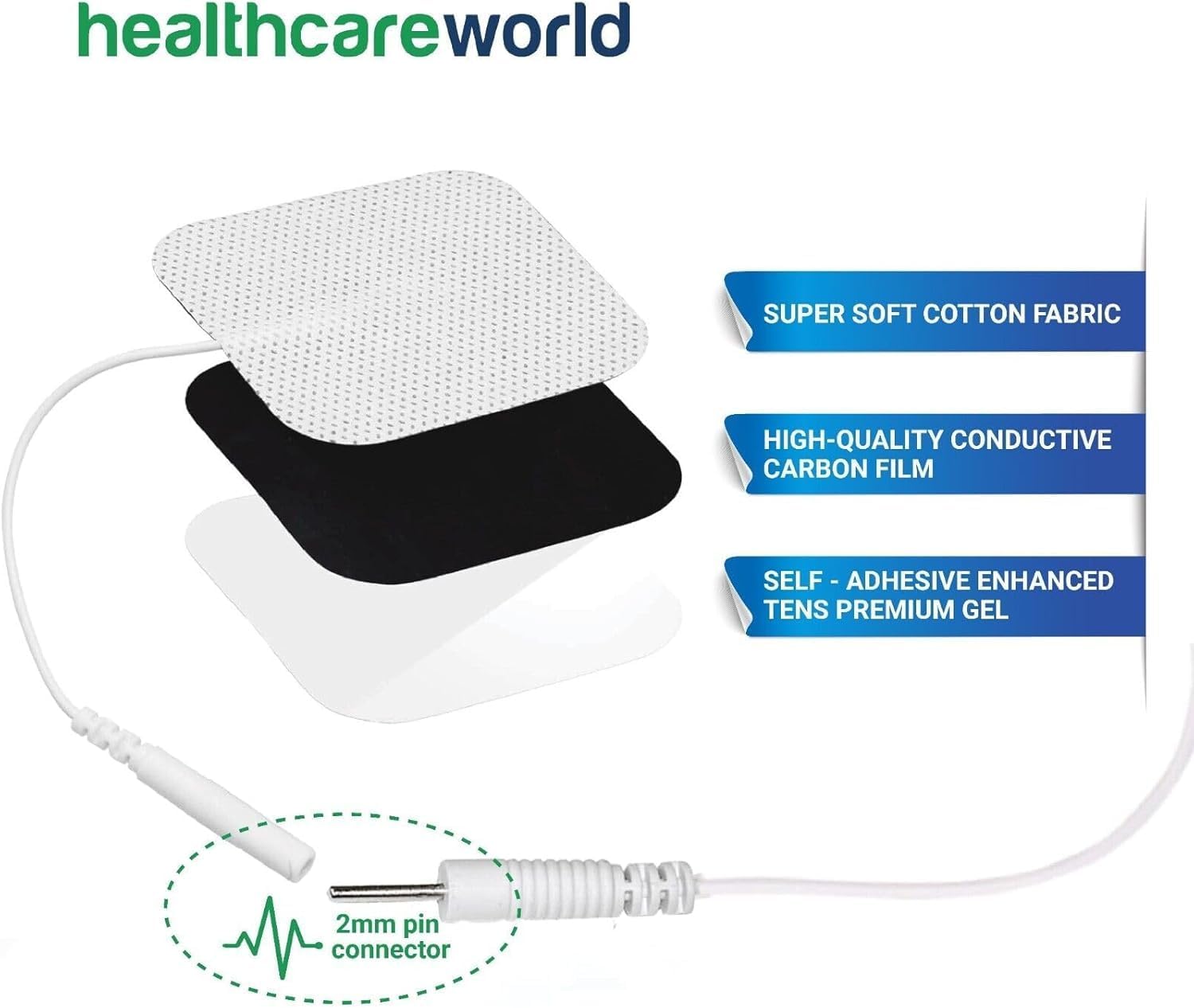 Blue Sensitive Skin TENS Electrode Pads 5x5cm - Nautral Medical Grade Hydro-Gel Hypoallergenic for Sensitive Skin Bumper Pack 12 Pieces : Amazon.co.uk: Health & Personal Care