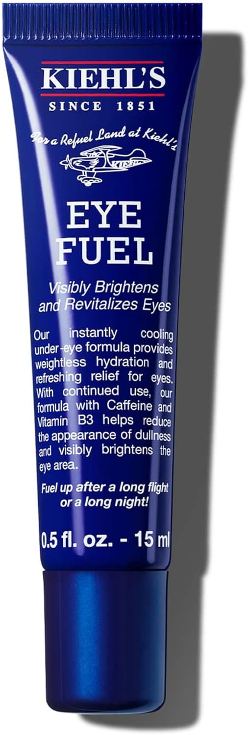 Kiehl'S Eye Fuel Stimulating Eye Cream For Men, Caffeine Formula Targets Tired Eyes, Instant Cooling Effect, 15Ml