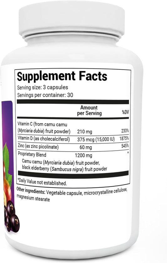 Dr. Berg'S Advanced Immune Support - Daily Immunity Multi-System Defense Supplement With Vitamins C, D, Zinc, & Elderberry, 90 Vegetarian Capsules