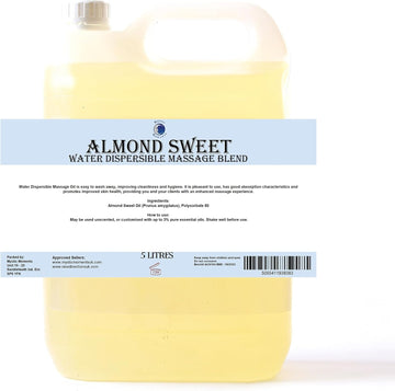 Mystic Moments | Sweet Almond Water Dispersible Massage Oil Blend 5 litres for Spa & Massage Therapy : Amazon.co.uk: Health & Personal Care
