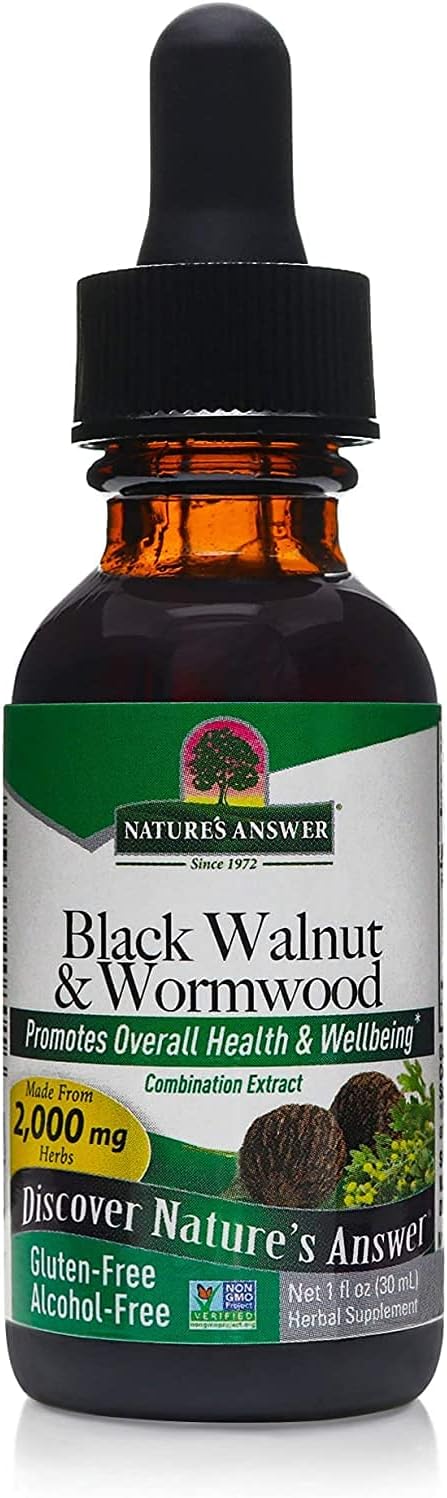 Nature'S Answer Black Walnut & Wormwood | 2,000Mg | Vegan, Non-Gmo, Gluten-Free & Alcohol-Free | Promotes Gut Function |  (2 Pack)