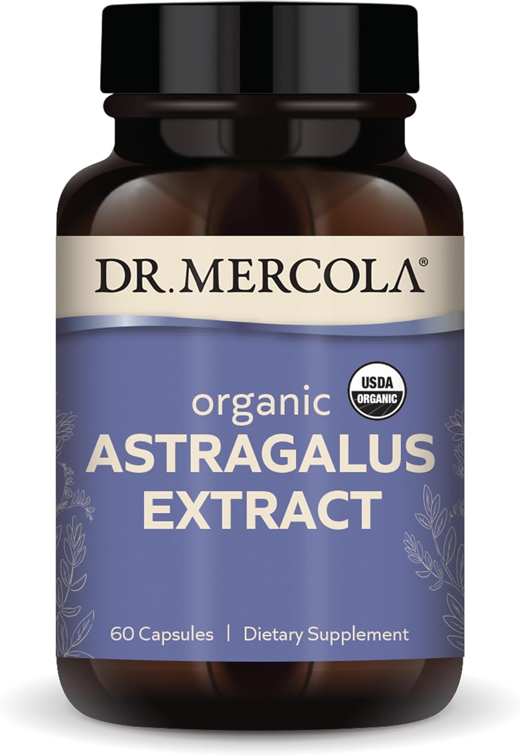 Dr. Mercola Organic Astragalus Extract, 30 Servings (60 Capsules), Dietary Supplement, Immune-Supporting Herbs, Non-Gmo, Certified Usda Organic