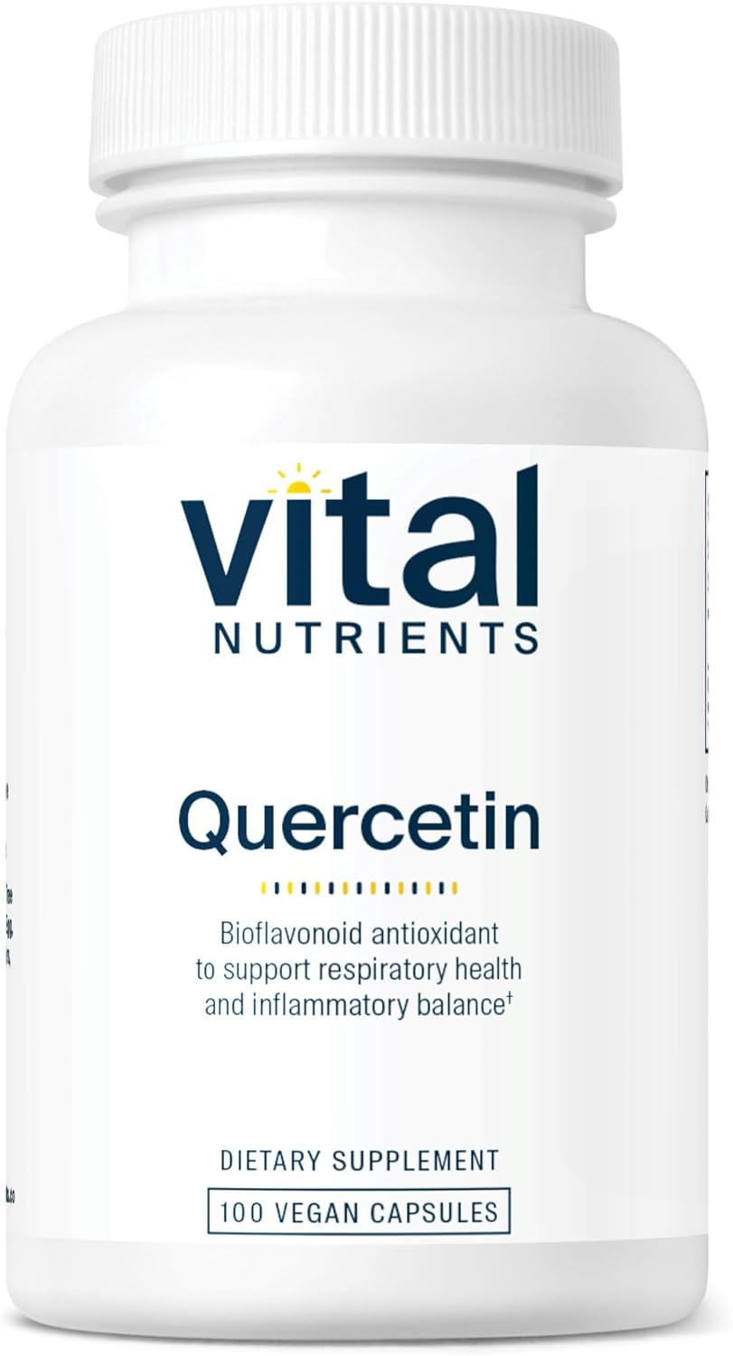 Vital Nutrients Quercetin | Vegan Quercetin Supplement With Bioflavonoids For Sinus, Respiratory, Heart, & Immune Function Support | Gluten, Dairy, Soy Free | 500Mg | 100 Capsules