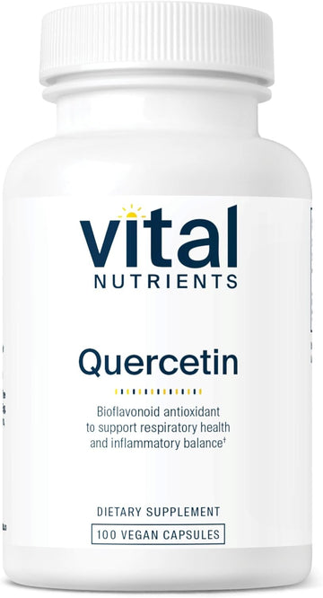 Vital Nutrients Quercetin | Vegan Quercetin Supplement With Bioflavonoids For Sinus, Respiratory, Heart, & Immune Function Support | Gluten, Dairy, Soy Free | 500Mg | 100 Capsules