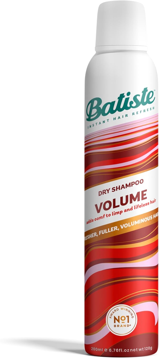 Batiste Dry Shampoo And Volume 200Ml, Hair Benefits With Plumping Collagen, No Rinse Spray To Refresh Hair In Between Washes (Pack Of 2)