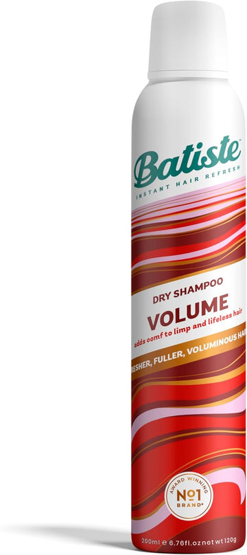 Batiste Dry Shampoo And Volume 200Ml, Hair Benefits With Plumping Collagen, No Rinse Spray To Refresh Hair In Between Washes (Pack Of 2)
