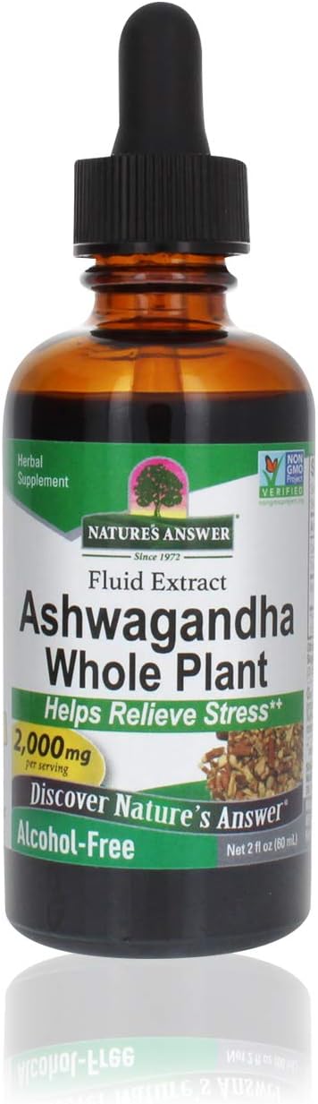 Nature'S Answer Ashwagandha Root | Herbal Supplement | Supports Immune Function | Supports Stress Relief | Gluten-Free, Alcohol-Free & Vegan 2 (3 Pack)