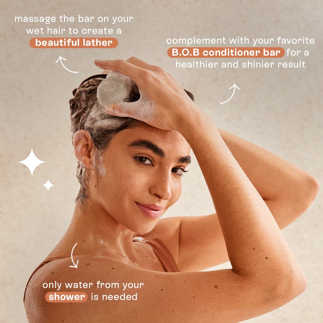 B.O.B Bars Over Bottles Shampoo Bar | Nourishing Solid Shampoo | Ph Balanced For Dry Hair | Eco-Friendly, Vegan, Waterless, Solid : Beauty & Personal Care