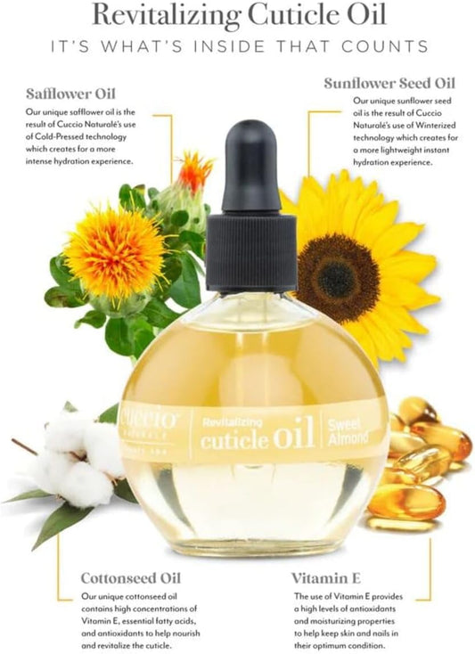 Cuccio Naturale Sweet Almond Cuticle Oil, 75Ml, Yellow