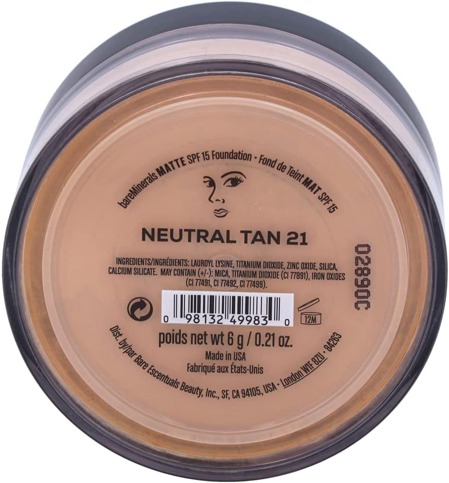 Matte Foundation Spf 15-21 Neutral Tan