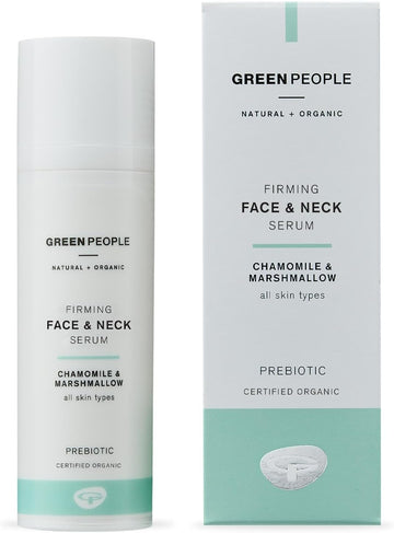 Green People Firming Face & Neck Serum - Serum For All Skin Types - Paraben & Alcohol Free - Cruelty Free & Vegan, 50Ml