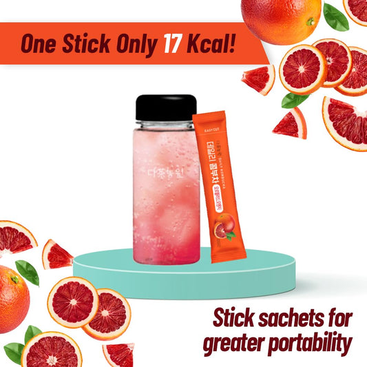 Kayfood Tea Garden Daily Kombucha Powder Tea Moro Blood Orange 5G X 30 Sticks (150G/5.29Oz) Sugar Free Diet Tea Without Bottle