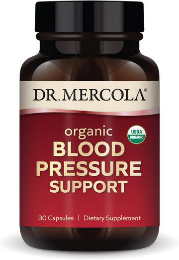 Dr. Mercola Organic Blood Pressure Support, 30 Servings (30 Capsules), Dietary Supplement, Supports Skin & Mental Focus, Non-Gmo, Certified Usda Organic