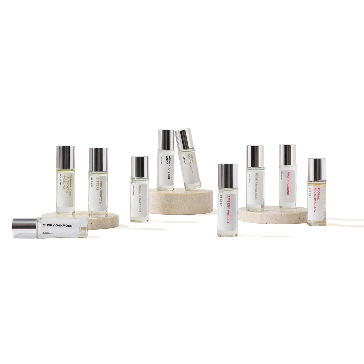 Dossier - Discovery Set 10 X 11Ml/0.37 Fl. Oz - Testing Sampler Fragrances - Diverse Fragrance Collection - Inspired By Luxury Scents - Long-Lasting - Trying Different Scents Before Purchasing