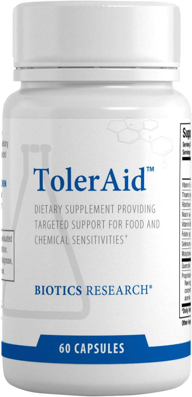 Biotics Research Toleraid – Designed And Clinically Tested By Dr. Mark Force. Supports Healthy Functioning Of Liver Detoxification Pathways, Urea Cycle, Methylation. Vitamin E, Riboflavin 60 Caps