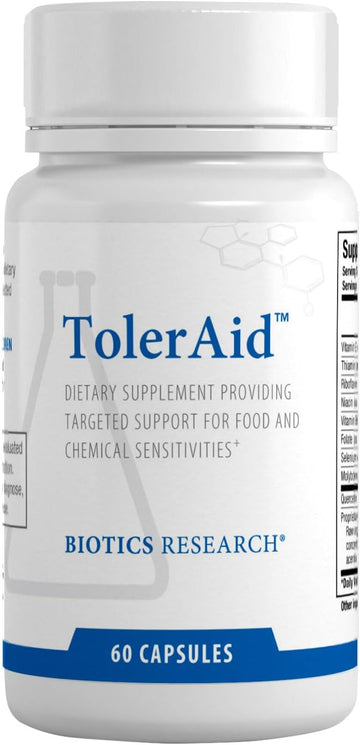 Biotics Research Toleraid – Designed And Clinically Tested By Dr. Mark Force. Supports Healthy Functioning Of Liver Detoxification Pathways, Urea Cycle, Methylation. Vitamin E, Riboflavin 60 Caps