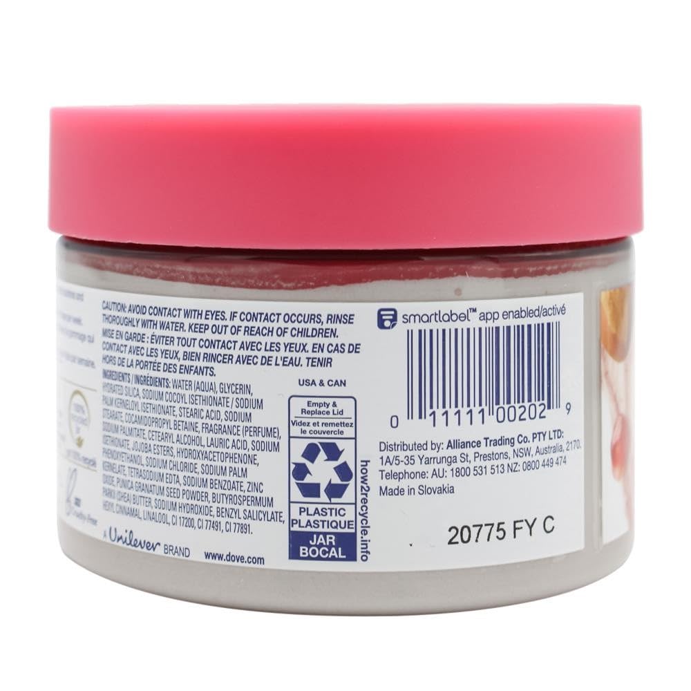 Dove Scrub Pomegranate & Shea Butter For Silky, Soft Skin Body Scrub Exfoliates And Provides Lasting Nourishment 10.5 Oz : Cell Phone Car Chargers : Beauty & Personal Care