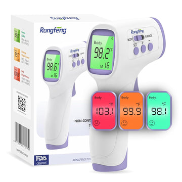 Forehead Thermometer for Adults,Kids,No-Touch Infrared Thermometer,Digital Thermometer with Fever Alarm and 1s Instant Accuracy for Baby Thermometer for Infants,Family