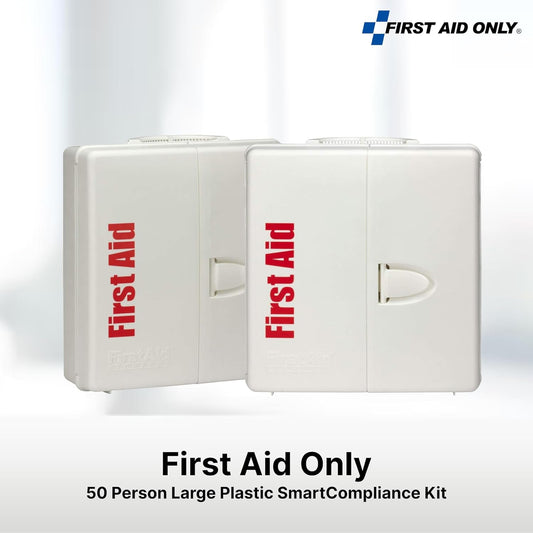 First Aid Only 90659 Large Plastic Smartcompliance Food Service First Aid Cabinet With Medications