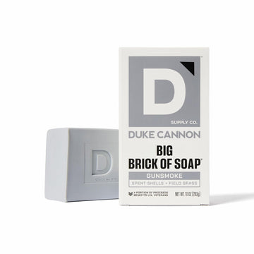 Duke Cannon Supply Co. Extra Large Bar Soap - Men'S Natural Bar Soap With A Masculine Scent - Usa-Made Soap For Men - All Skin Types - Big Brick Of Soap - Gun Smoke (10 Oz)