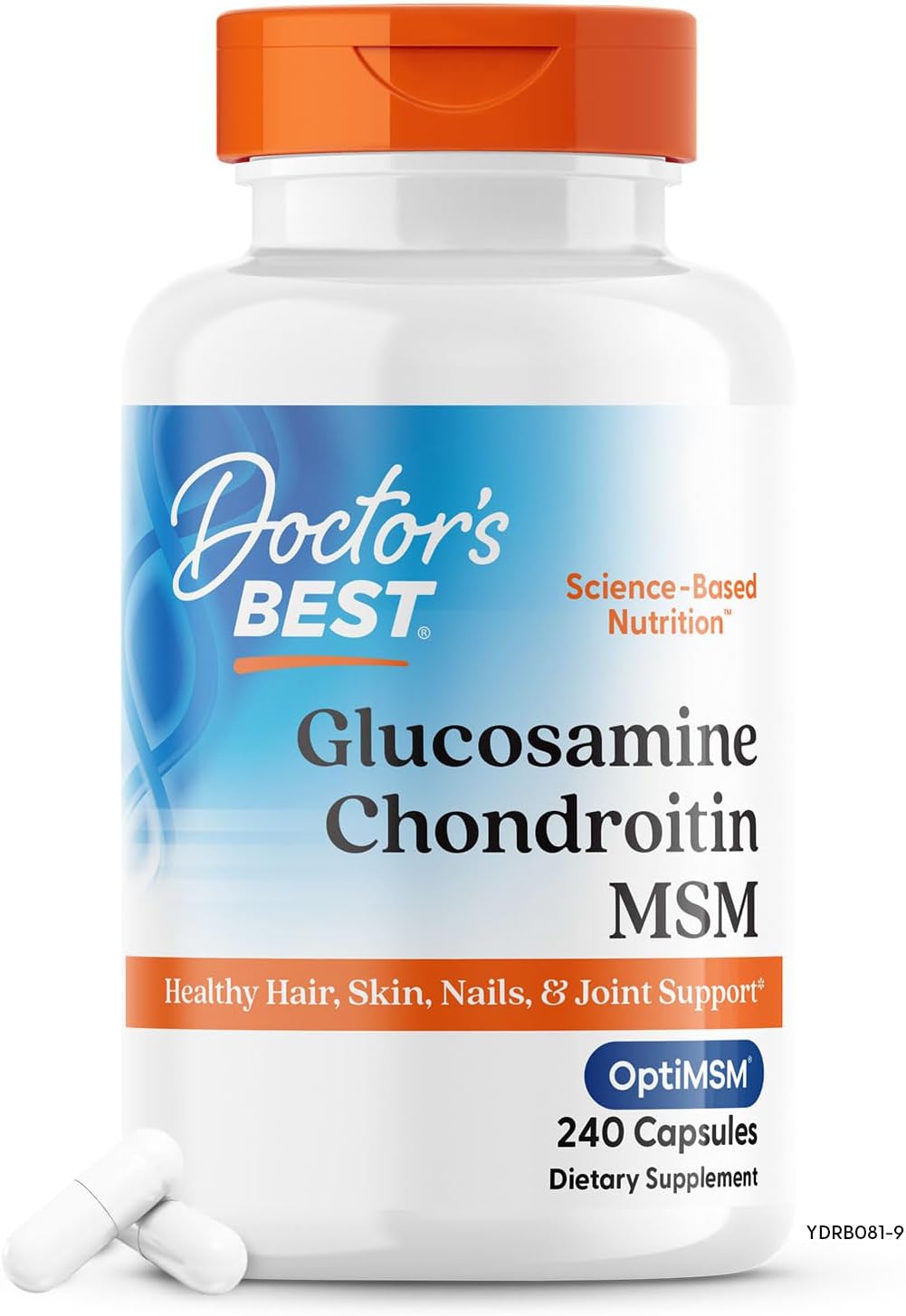 Doctor'S Best Glucosamine Chondroitin Msm With Optimsm Capsules, Supports Healthy Joint Structure, Function & Comfort, Non-Gmo, Gluten Free, Soy Free