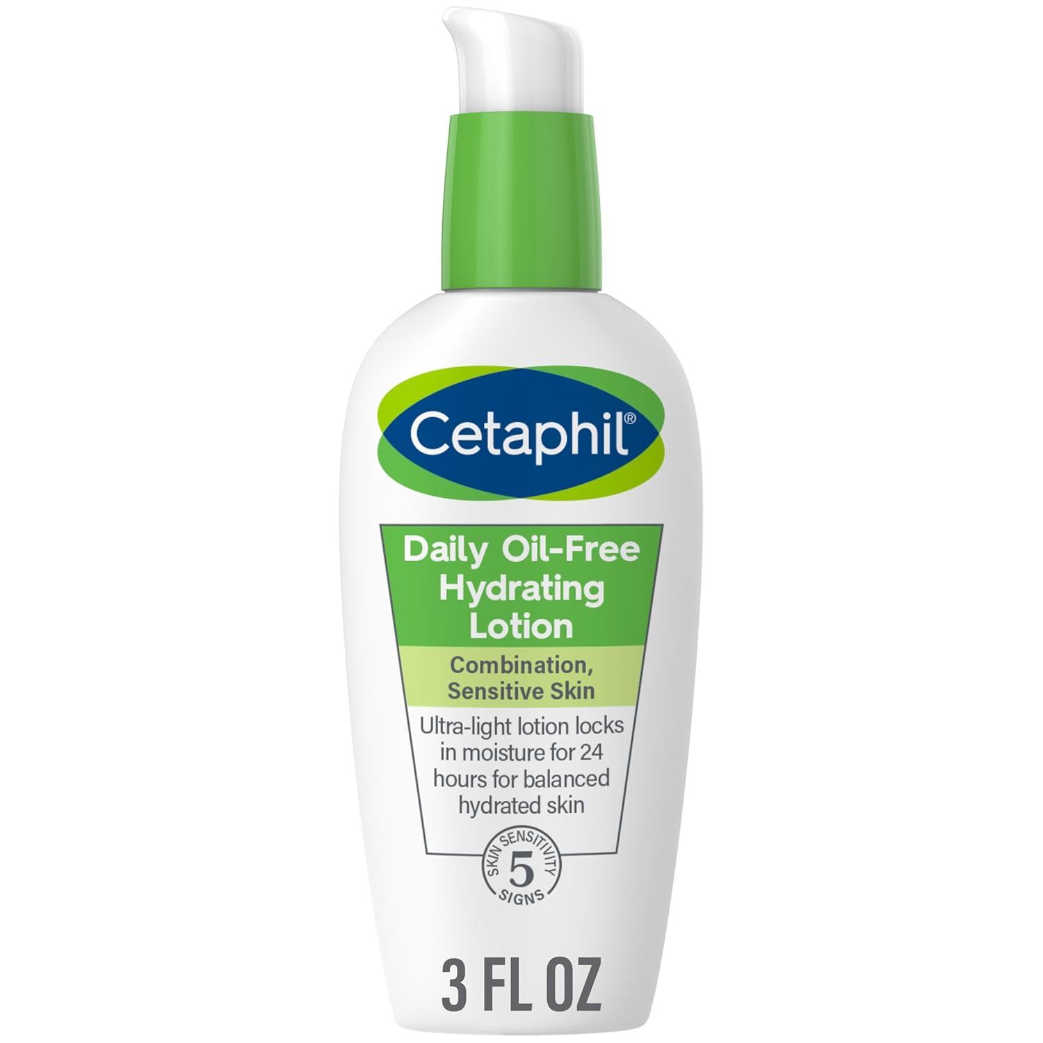 Cetaphil Daily Hydrating Lotion For Face , With Hyaluronic Acid , 3 Fl Oz , Lasting 24 Hr Hydration , For Combination Skin , No Added Fragrance , Non-Comedogenic