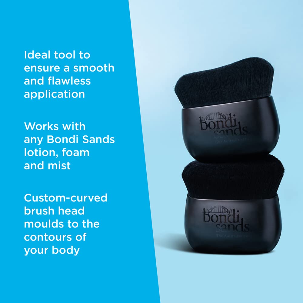 Bondi Sands Self Tan Body Brush, Buffs & Blends To Ensure A Smooth & Flawless Application Of Tanning Lotions, Foams, & Mists, Washable & Reusable : Beauty & Personal Care