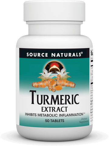 Source Naturals Turmeric Extract - Supports Healthy Inflammatory Response - 50 Tablets