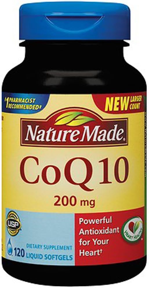 Nature Made Coq10 Naturally Orange 200 Mg - Dietary Supplement 120 Softgels