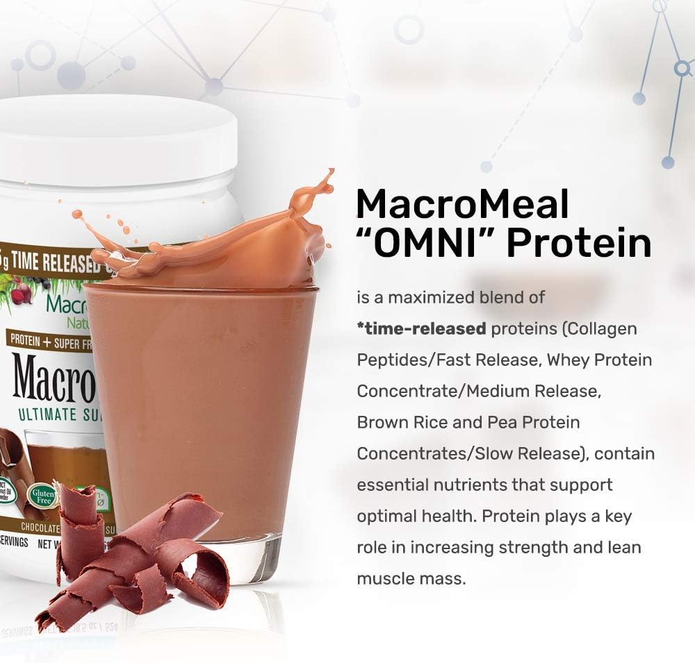 MacroLife Naturals MacroMeal Omni Chocolate Superfood Supplement Powde