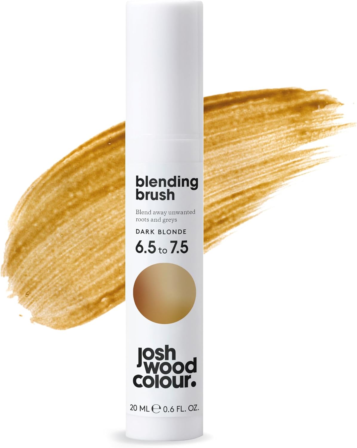 Josh Wood Blending Brush (Dark Blonde) - Grey Root Touch Up Brush To Cover Regrowth In Between Colouring - Instant Coverage - Temporary, Washes Out - Vegan (20Ml)