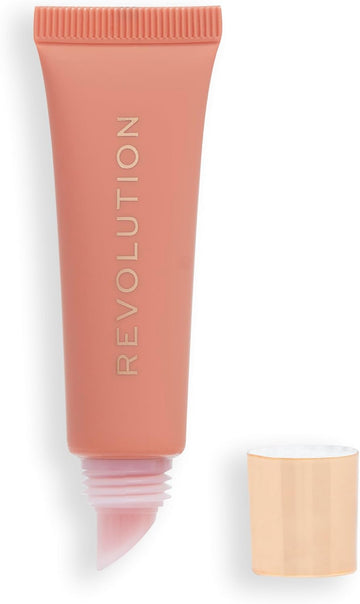 Makeup Revolution, Juicy Peptide Lip Balm, Hydrating Lip Balm With Sheer Colour, Infused With Vitamin E & Peptides, Pink Strawberry, 8Ml