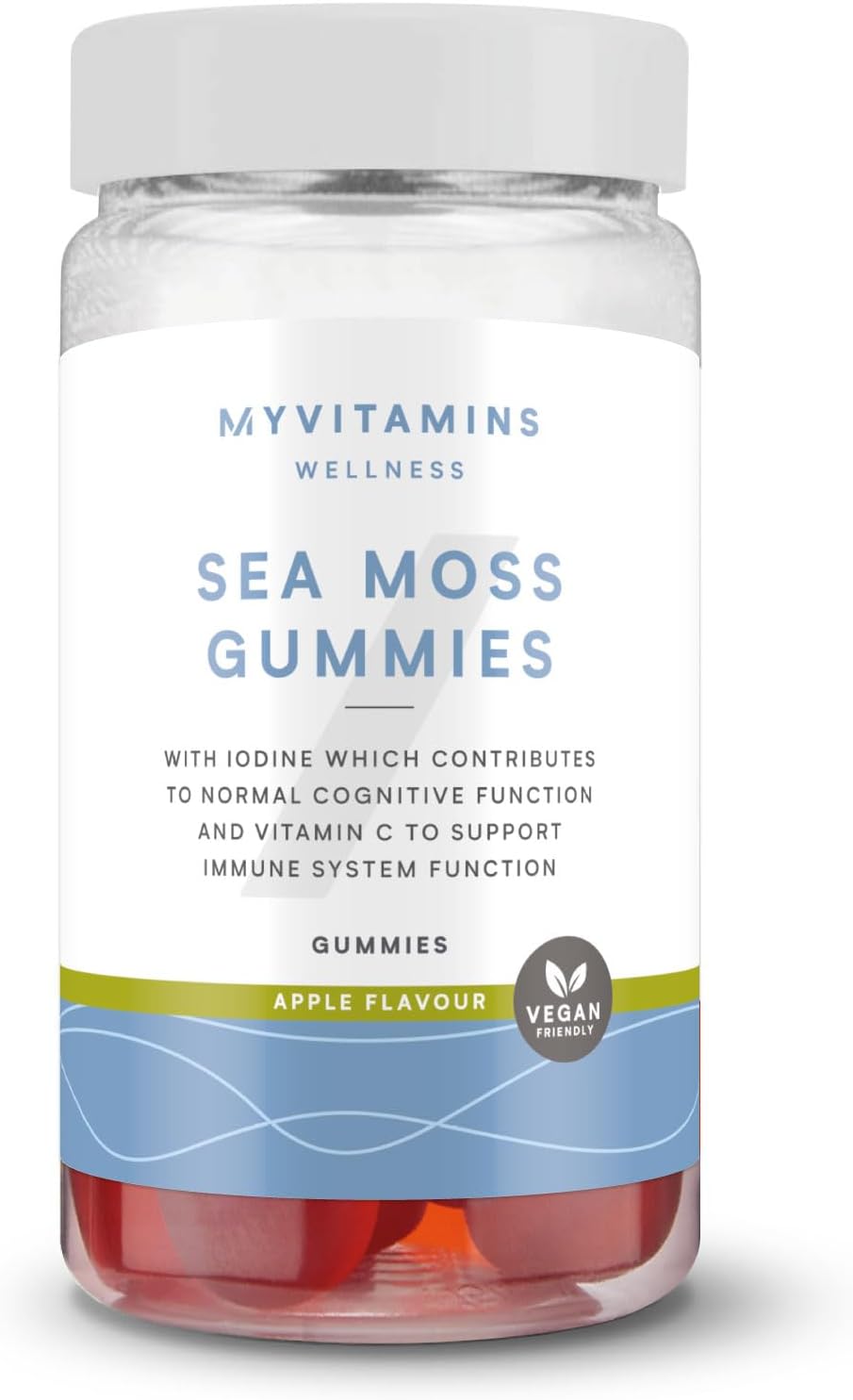 Myprotein Sea Moss Gummies | 350Mg Sea Moss Extract | Supports Immune & Thyroid Function | Rich In Vitamin C, D & Iodine | Apple Flavor | Vegan, Non-Gmo Supplement | 60 Gummies