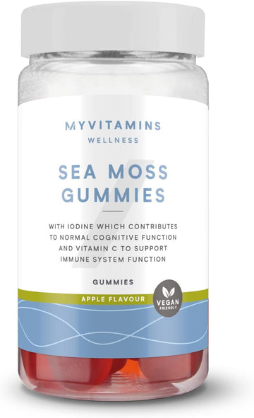 Myprotein Sea Moss Gummies | 350Mg Sea Moss Extract | Supports Immune & Thyroid Function | Rich In Vitamin C, D & Iodine | Apple Flavor | Vegan, Non-Gmo Supplement | 60 Gummies