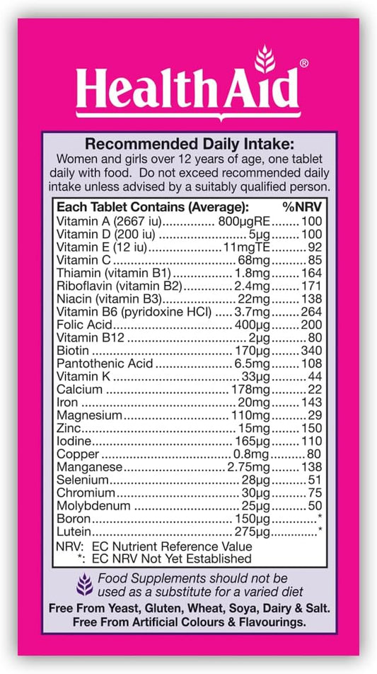 Healthaid Multi Max Vegetarian Tablets For Women - Pack Of 60