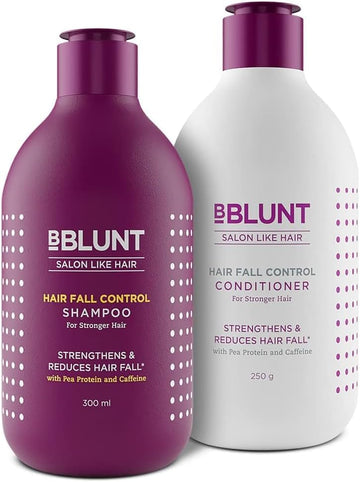 Logy Hair Fall Control Shampoo & Conditioner Combo With Pea Protein & Caffeine For Stronger Hair - (300 Ml + 250Ml)