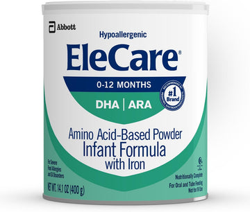 EleCare Hypoallergenic Infant Formula, Complete Nutrition for Food Allergies, Amino Acid-based Baby Formula Powder, 14.1-oz Can