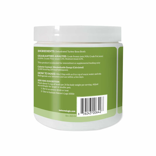 Nature'S Logic Dehydrated Turkey Bone Broth, 6Oz
