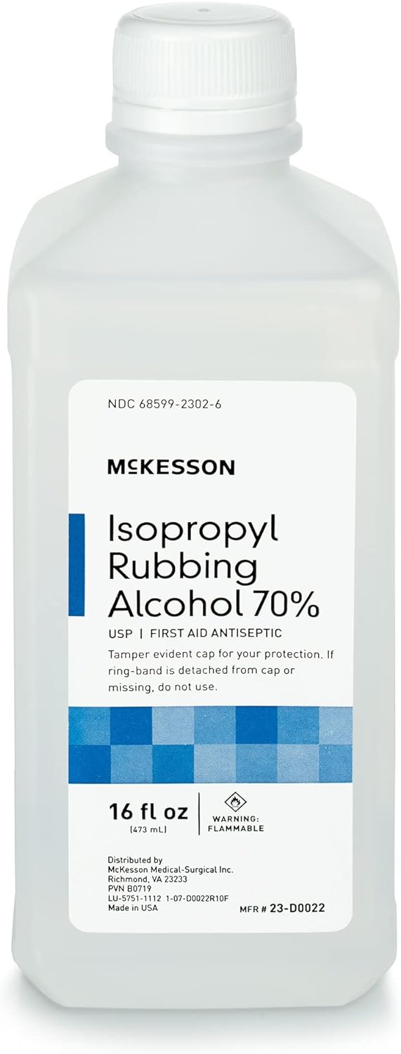McKesson 70% Isopropyl Rubbing Alcohol - First Aid Antiseptic - 16 oz, 1 count
