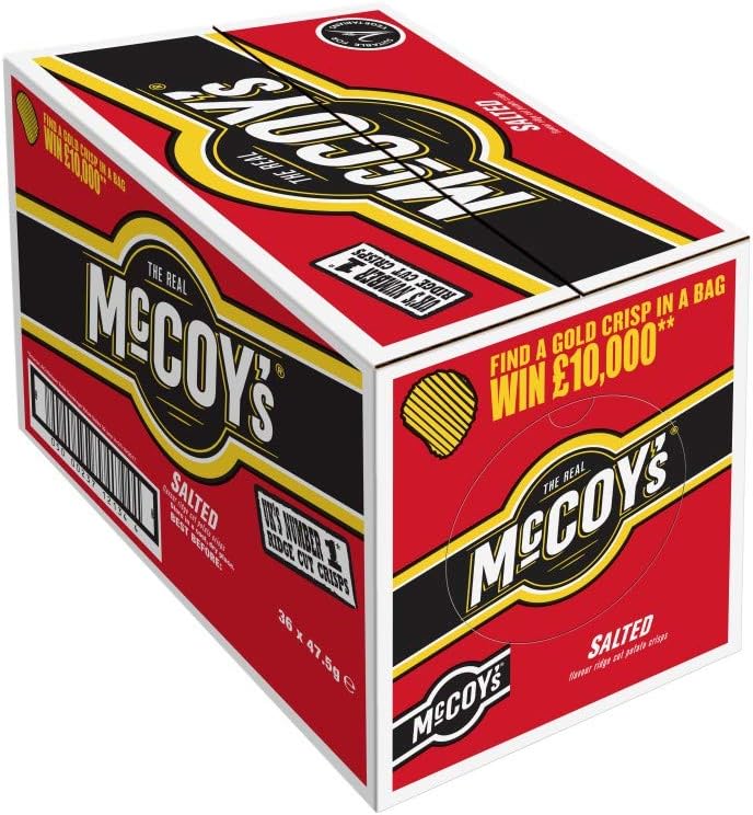 Mccoy'S Salted Crisps 47.5G Grab Bag, Case Of 36