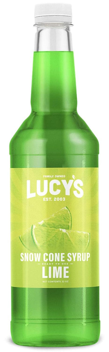 Lucy'S Family Owned - Shaved Ice Snow Cone Syrup - Lime - 32 Oz Syrup Bottle