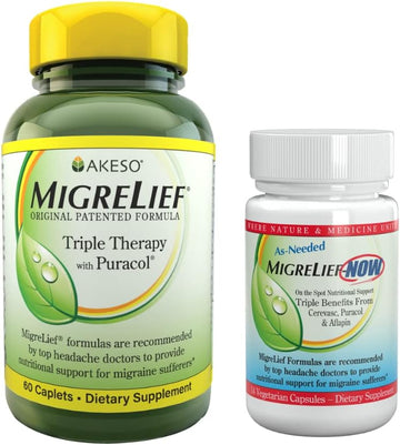 MigreLief? Nutritional Support Kit for Migraine & Headache Sufferers O