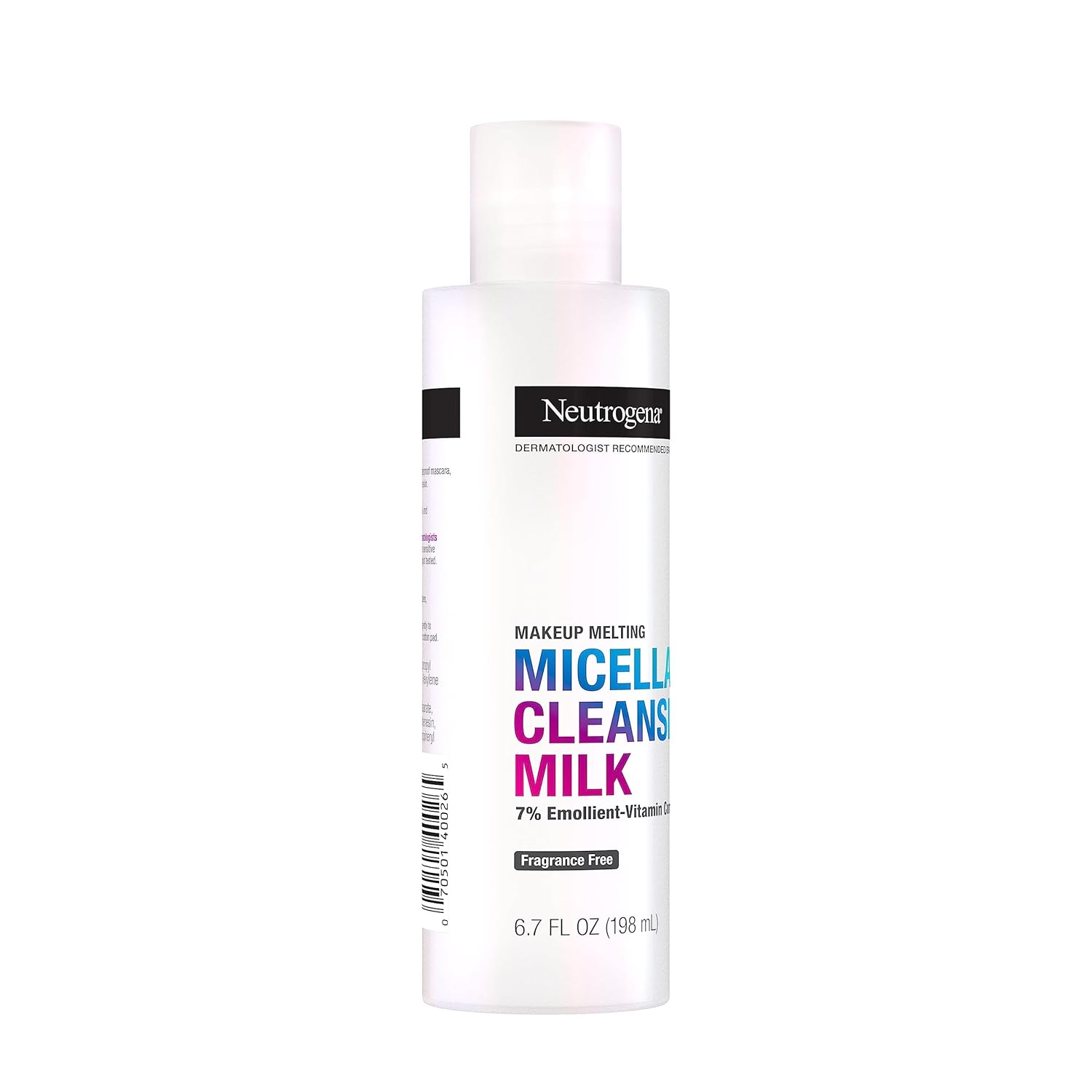 Neutrogena Makeup Melting Nourishing Micellar Milk with 7% Emollient-Vitamin Complex, Soothing Fragrance-Free Eye, Lip & Face Makeup Remover for Sensitive & Dry Skin, Oil-Free, 6.7 fl. oz : Everything Else