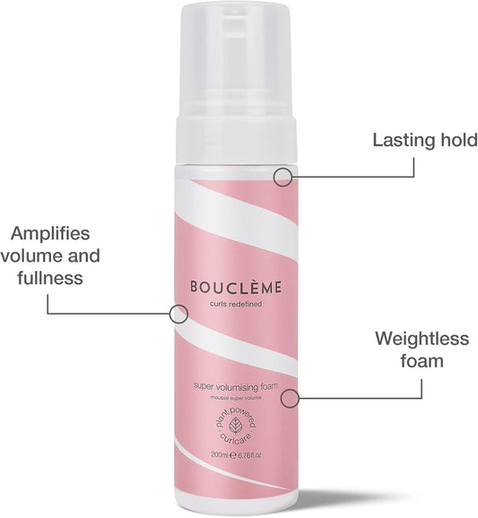 Bouclème - Super Volumising Foam - Styling Foam For Curly Hair - 98% Naturally Derived Ingredients And Vegan - 200Ml